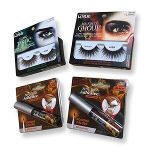 NWT KISS 2 Sets of Halloween Limited Edition Lashes Plus 2 Lash Adhesives